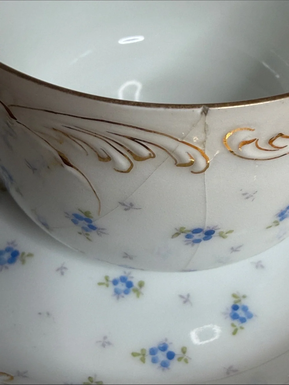 Antique Rosenthal RC Versailles Teacup Cracked AS-IS